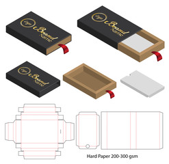 Box packaging die cut template design. 3d mock-up