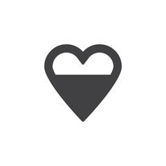 Heart love level vector icon. filled flat sign for mobile concept and web design. Love heart energy simple solid icon. Symbol, logo illustration. Pixel perfect vector graphics