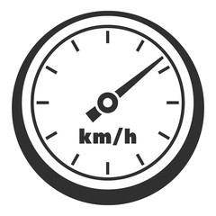Car speedometer icon. Simple illustration of car speedometer vector icon for web design isolated on white background