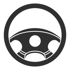Car steering wheel icon. Simple illustration of car steering wheel vector icon for web design isolated on white background
