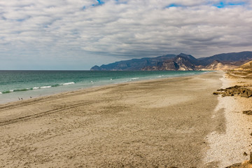 Fototapeta na wymiar Mughsayl Beach, near Salalah, Dhofar Province, Oman