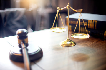Judge lawyer gavel work in office