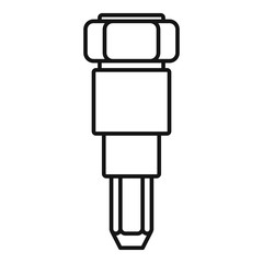 Car injector icon. Outline car injector vector icon for web design isolated on white background