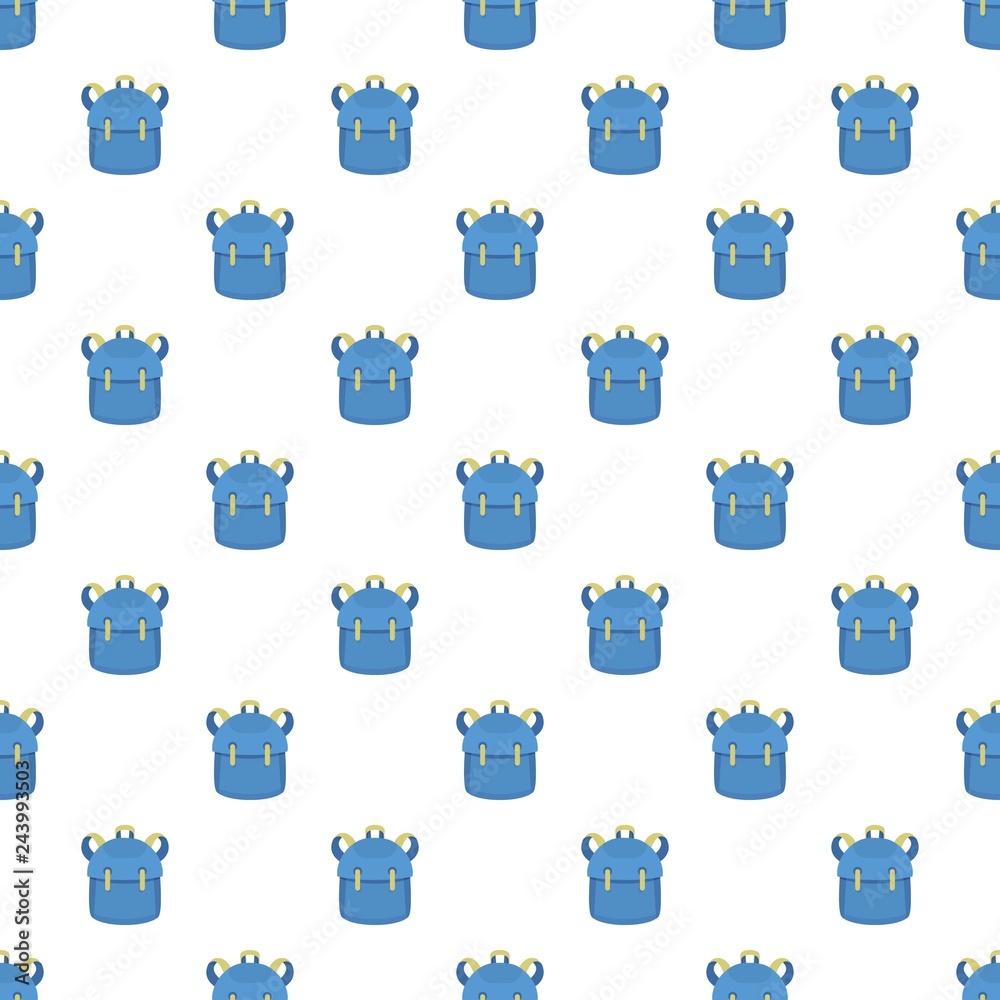 Poster kid backpack pattern seamless vector repeat for any web design