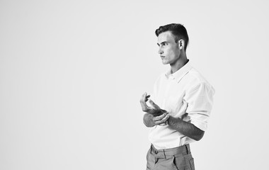 young man black and white photo