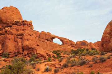 Skyline Arch in Arches National Park. Moab, Utah,