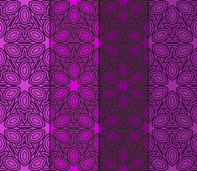 Set of Art Deco Pattern Of Geometric Elements. Seamless Pattern. Vector Illustration. Purple color