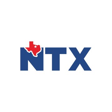 texas map vector logo. letter NTX