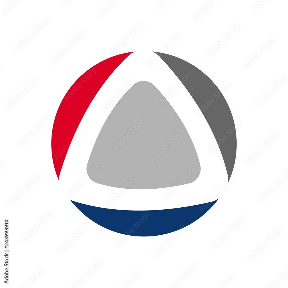 Wall mural triangle and circle vector logo