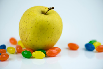 golden surrounded by sweets