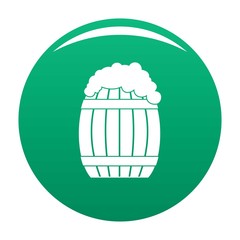 Full barrel icon. Simple illustration of full barrel vector icon for any design green