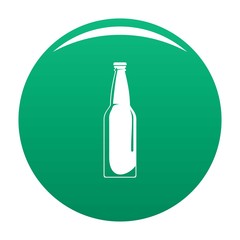 Closed bottle icon. Simple illustration of closed bottle vector icon for any design green