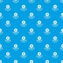 Robot toy pattern vector seamless blue repeat for any use