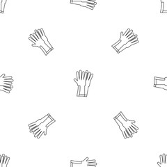 Rubber gloves icon. Outline illustration of rubber gloves vector icon for web design isolated on white background