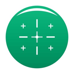 Targeting icon. Simple illustration of targeting vector icon for any design green