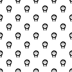Front face sheep pattern seamless vector repeat geometric for any web design