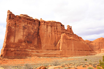 Fototapeta premium Panoramic view of Arches National Park. Moab, Utah,