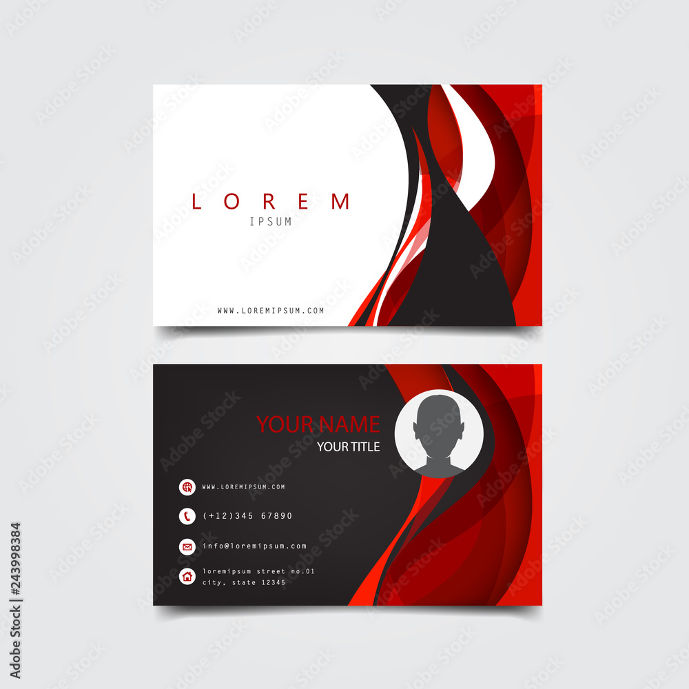 Canvas Prints business card with abstract wave framing