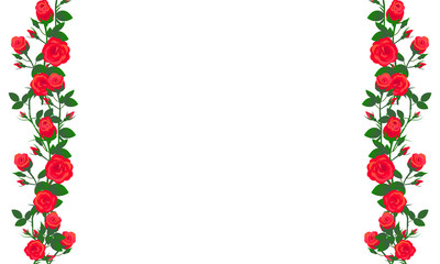 赤い薔薇フレーム　02