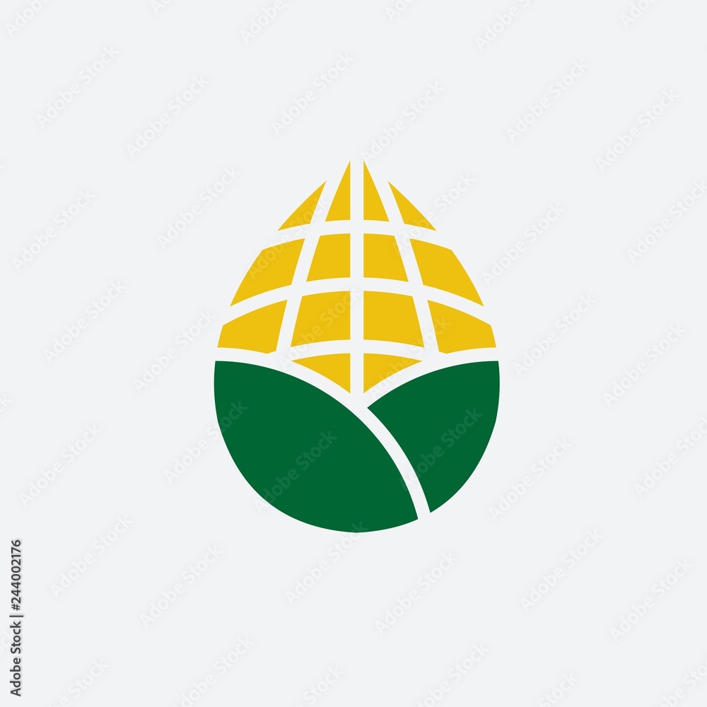 Sticker Corn Farm Vector