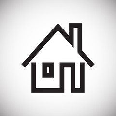 Home icon on white background for graphic and web design, Modern simple vector sign. Internet concept. Trendy symbol for website design web button or mobile app