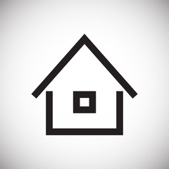 Obraz premium Home icon on white background for graphic and web design, Modern simple vector sign. Internet concept. Trendy symbol for website design web button or mobile app