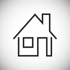 Fototapeta premium Home icon on white background for graphic and web design, Modern simple vector sign. Internet concept. Trendy symbol for website design web button or mobile app