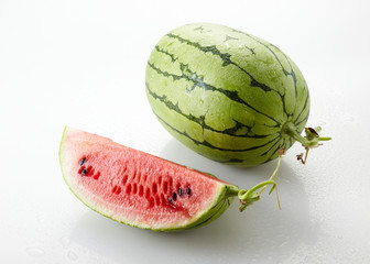 Fresh fruit watermelon. On white background
