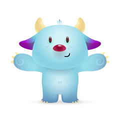 Cartoon monster illustration. Gift box, surprise, monster. Cartoon concept. Vector illustration can be used for topics like kids, cartons, advertisement