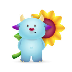 Dancing cartoon bee illustration. Blue wings, bee, dance. Cartoon concept. Vector illustration can be used for topics like kids, cartoons, advertisement