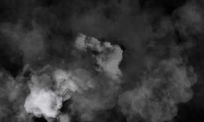 Background of an empty dark-black room. Empty brick walls, lights, smoke, glow, rays