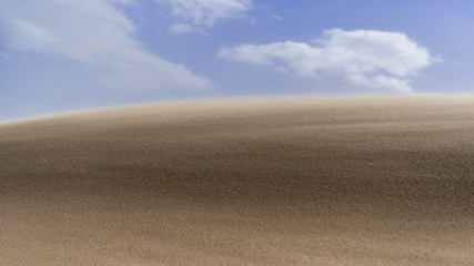 Beautiful sand dunes in the windy winter- Israel