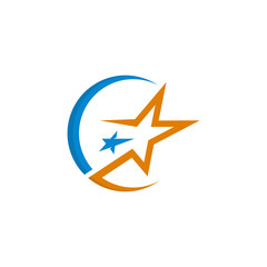 Star logo template, icon vector