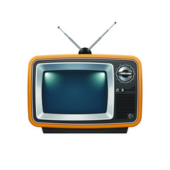 Retro Tv with yellow elements