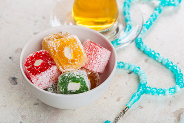 Turkish delight close up