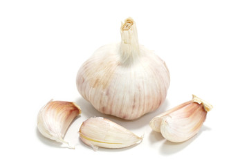 garlic isolated on a white background