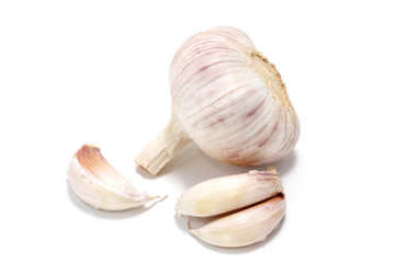 garlic isolated on a white background
