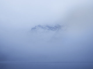clouds covering mountain