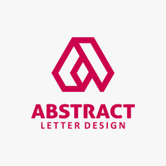 Letter A abstract logo design