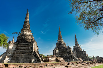 Fototapeta premium Pagoda in the temple, Ayutthaya Province.
