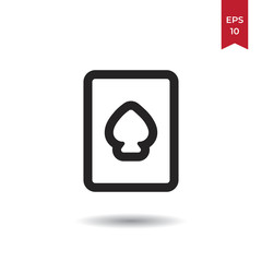 Playing cards vector icon