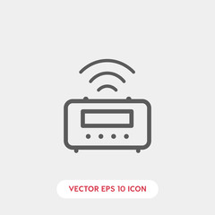 retro radio icon vector