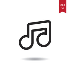 Musical note vector icon