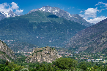 Fototapeta premium Mountain landscape in the Susa valley, Piedmont