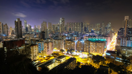 Fototapeta premium 香港 ガーデン・ヒル 夜景