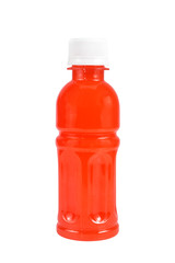 Red drink bottle isolate on white background