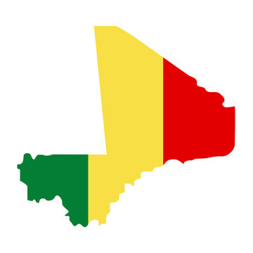 recommend clip art: map of Mali - flag