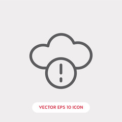cloud error icon vector