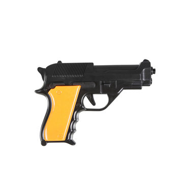 plastic toy gun isolated isolated on white