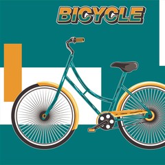 Bicycle. Advertising poster. Sport. Health.Travel. Flyer. Creative banner – Vector